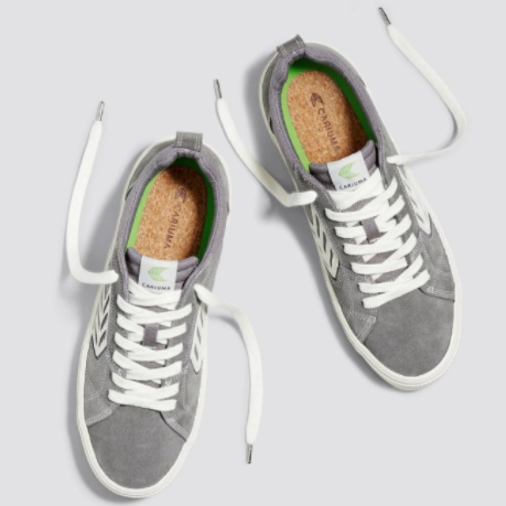 Cariuma CATIBA PRO Skate Shoe Charoal Grey Suede & Canvas Size 8 (NEW IN BOX)
